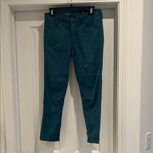 AG Adriano Goldschmied turquoise cigarette crop (the Prima Crop)